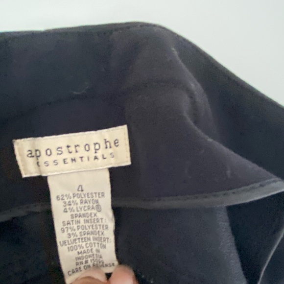 Apostrophe women’s dress pants in size 4 black vintage long pant - Picture 3 of 5